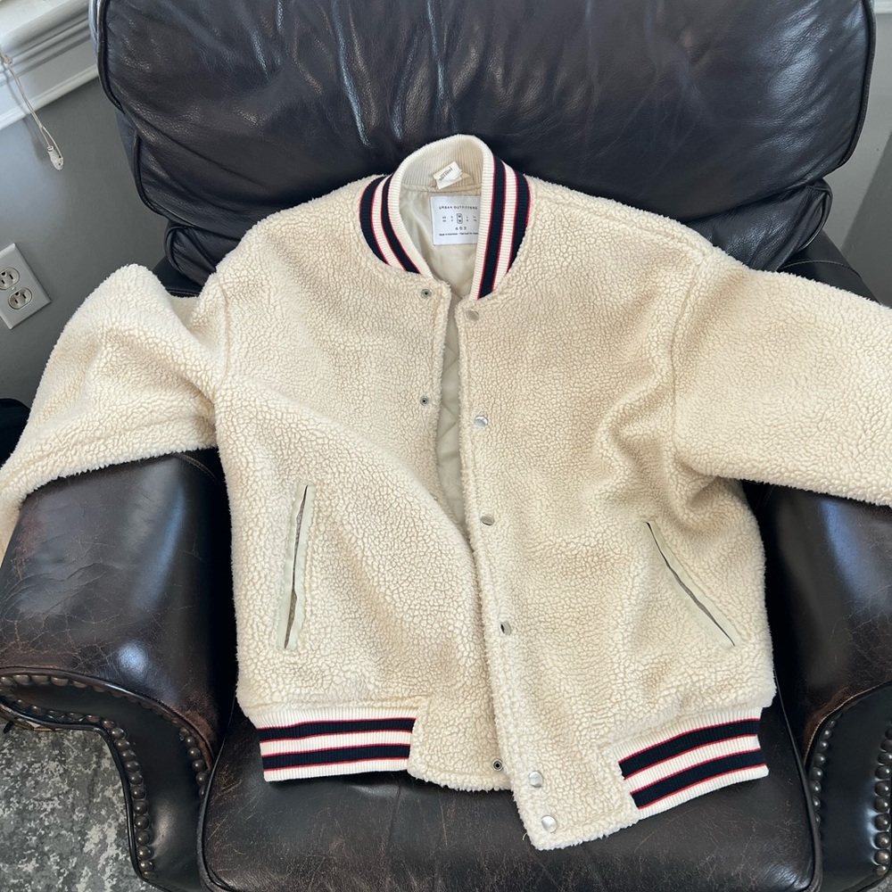 Urban Outfitters UO Sherpa Varsity Jacket